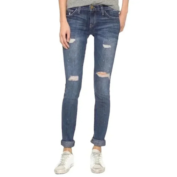 Current / Elliot The Skinny Loved Destroy Jeans Size 0 / 24 - Picture 1 of 14